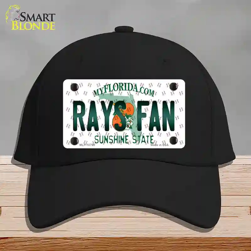 HAT03-MLP-10798 Rays Fan Florida Novelty License Plate Hat, Cotton - Black