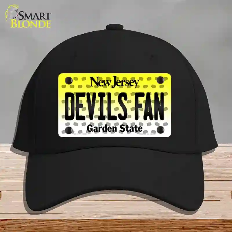 HAT03-MLP-10847 Devils Fan   Jersey Novelty License Plate Hat, Cotton - Black