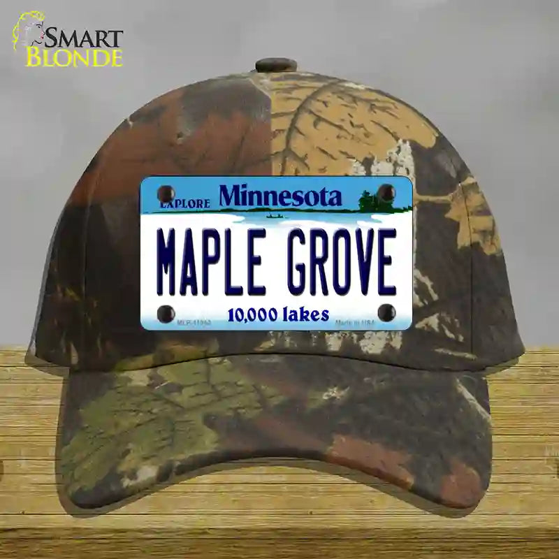 HAT06-MLP-11042 Maple Grove Minnesota State Novelty License Plate Hat, Cotton - Camoflauge