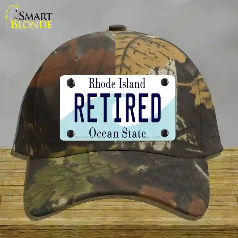 HAT06-MLP-11201 Retired Rhode Island State Novelty License Plate Hat, Cotton - Camoflauge