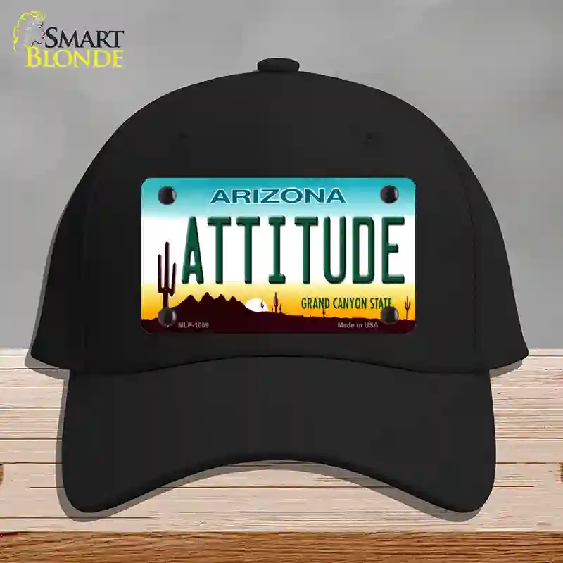 HAT03-MLP-1089 Arizona Attitude Novelty License Plate Hat, Cotton - Black