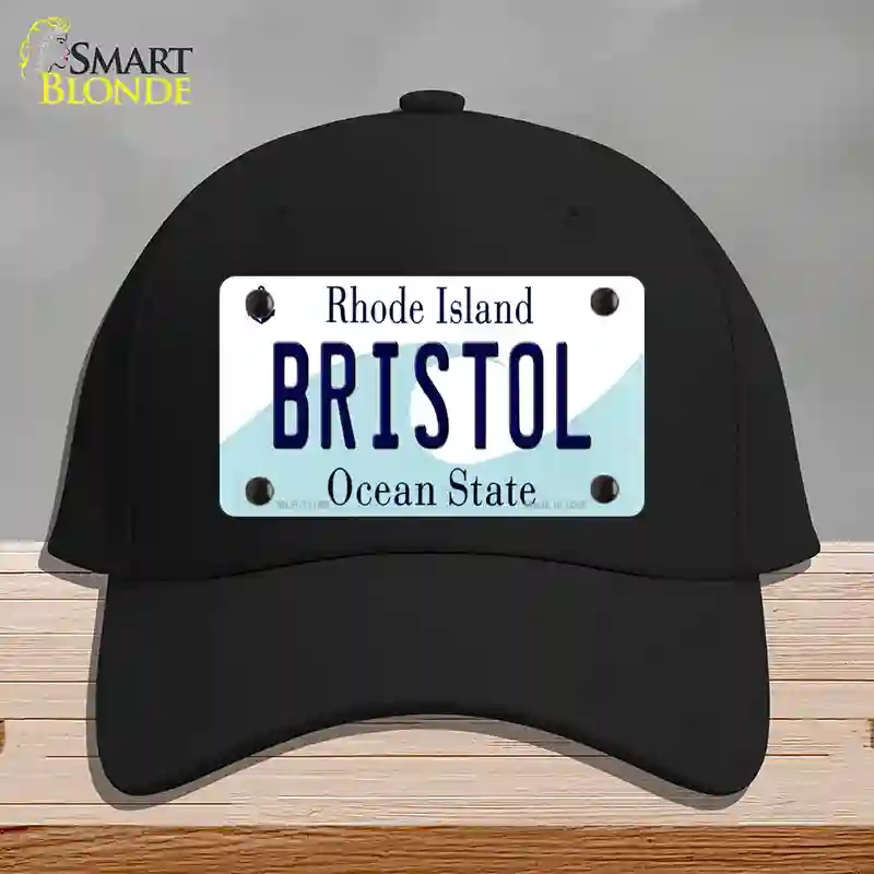 HAT03-MLP-11195 Bristol Rhode Island State Novelty License Plate Hat, Cotton - Black