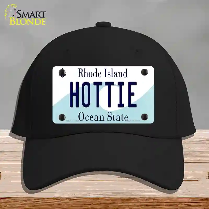 HAT03-MLP-11198 Hottie Rhode Island State Novelty License Plate Hat, Cotton - Black