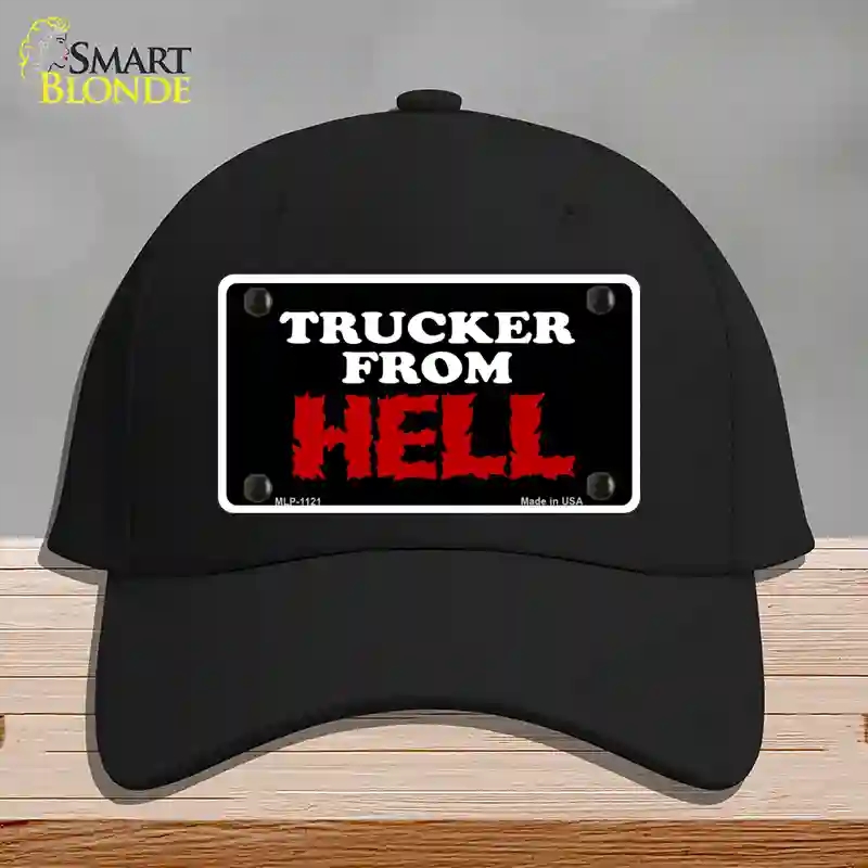 HAT03-MLP-1121 Mesh From Hell Novelty License Plate Hat, Cotton - Black
