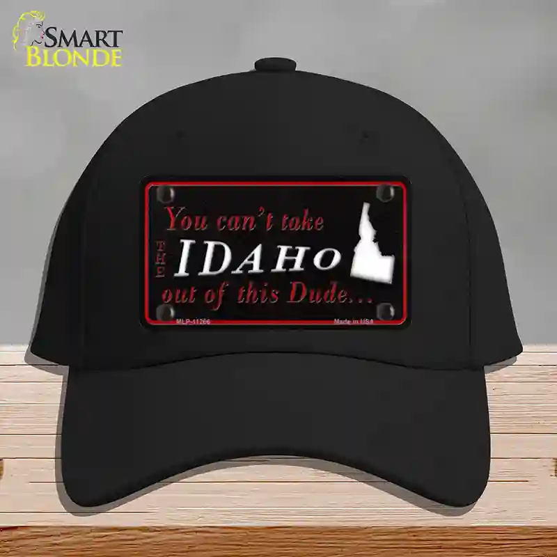 HAT03-MLP-11266 Idaho Dude Novelty License Plate Hat, Cotton - Black