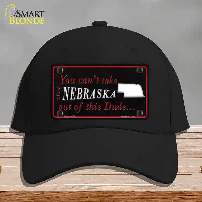 HAT03-MLP-11281 Nebraska Dude Novelty License Plate Hat, Cotton - Black