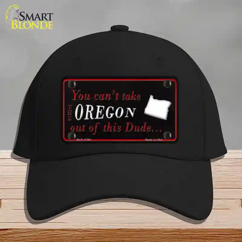 HAT03-MLP-11291 Oregon Dude Novelty License Plate Hat, Cotton - Black