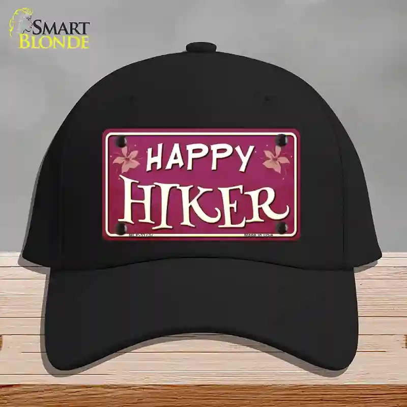 HAT03-MLP-11737 Happy Hiker Novelty License Plate Hat, Cotton - Black
