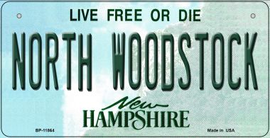 North Woodstock New Hampshire Novelty Metal Bicycle Plate BP-11864