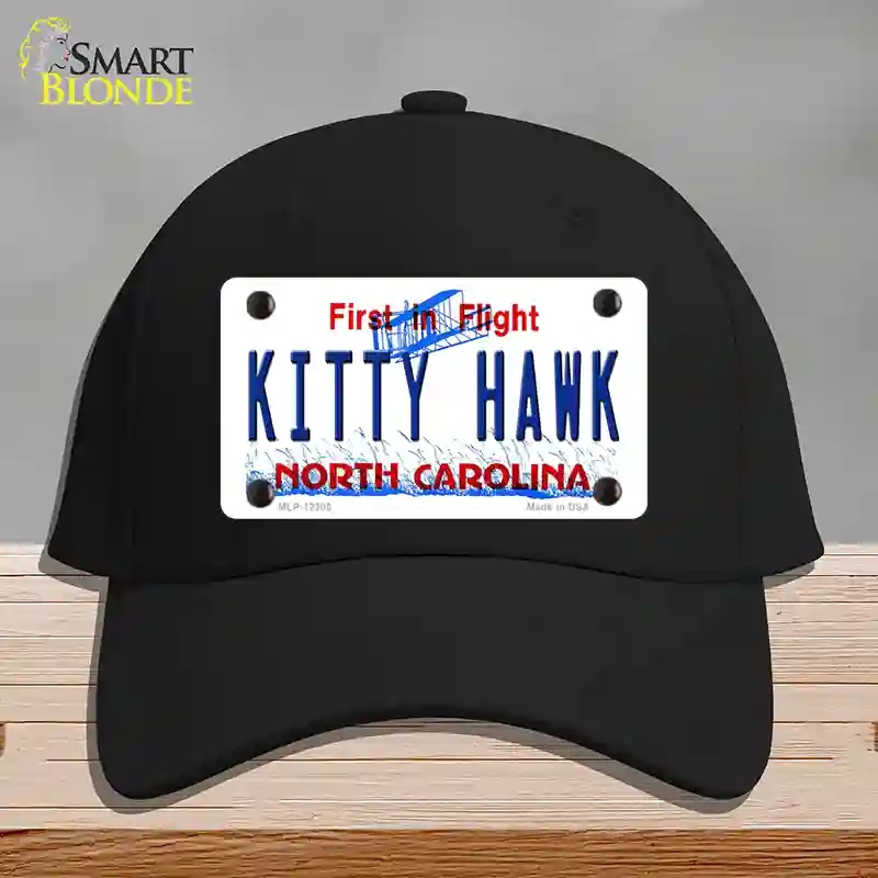 HAT03-MLP-12305 North Carolina Kitty Hawk Novelty License Plate Hat, Cotton - Black