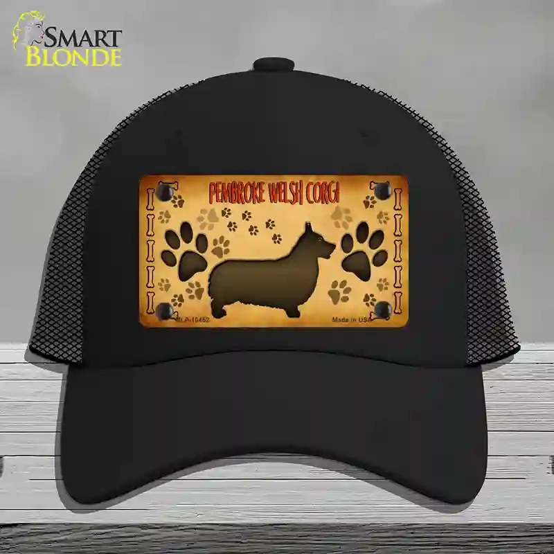 HAT01-MLP-10452 Pembroke Welsh Corgi Novelty License Plate Hat, Mesh - Black