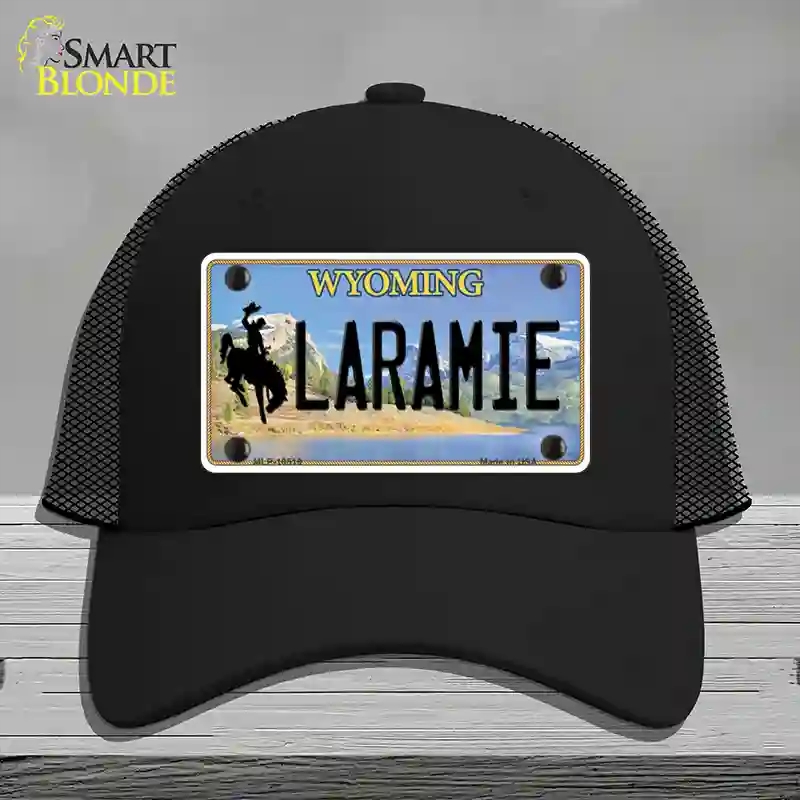 HAT01-MLP-10519 Laramie Wyoming Novelty License Plate Hat, Mesh - Black
