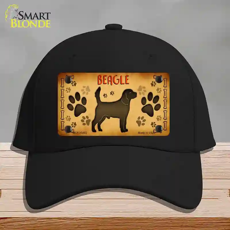 HAT03-MLP-10432 Beagle Novelty License Plate Hat, Cotton - Black