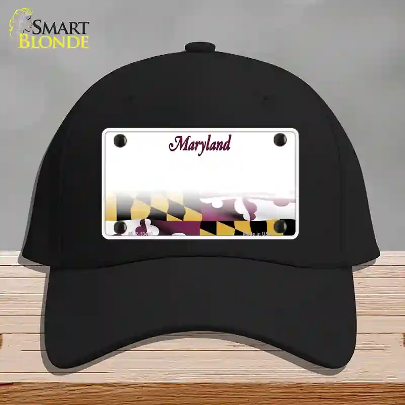 HAT03-MLP-10460 Maryland State Blank Novelty License Plate Hat, Cotton - Black