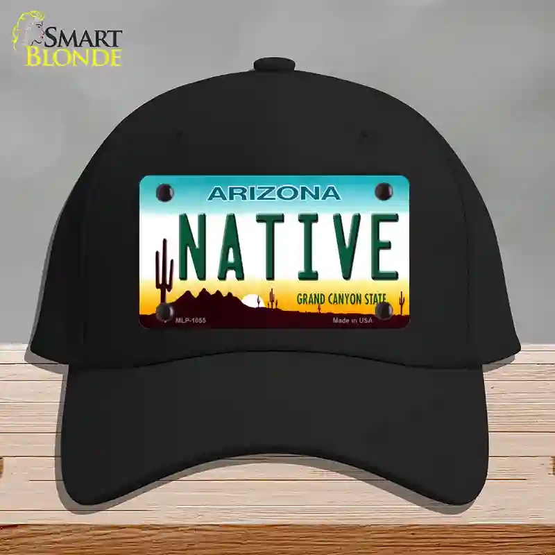 HAT03-MLP-1055 Native Arizona Novelty License Plate Hat, Cotton - Black
