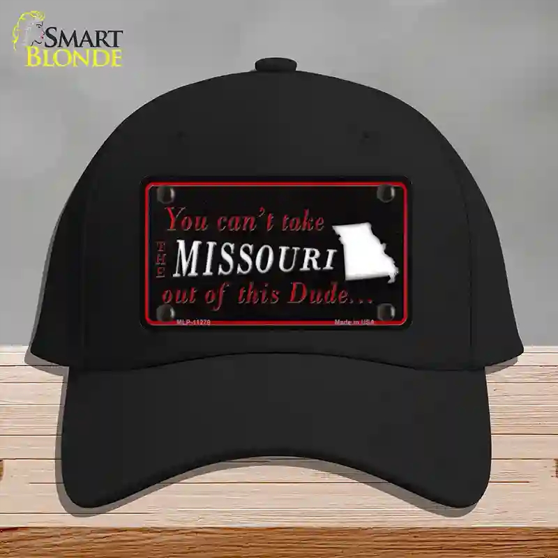 HAT03-MLP-11279 Missouri Dude Novelty License Plate Hat, Cotton - Black