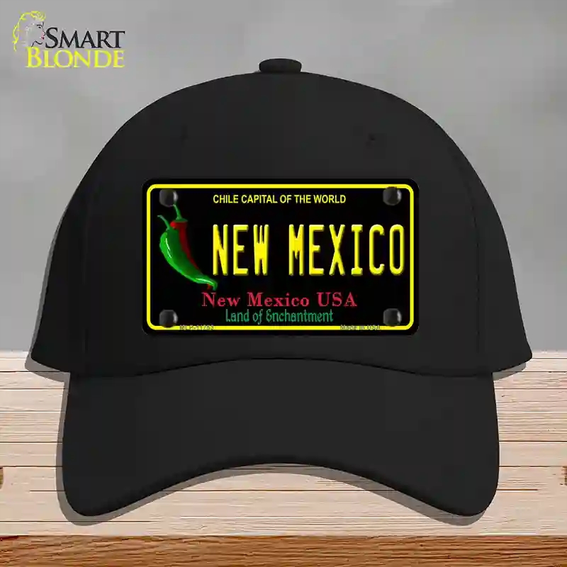 HAT03-MLP-11753   Mexico State Novelty License Plate Hat, Cotton - Black