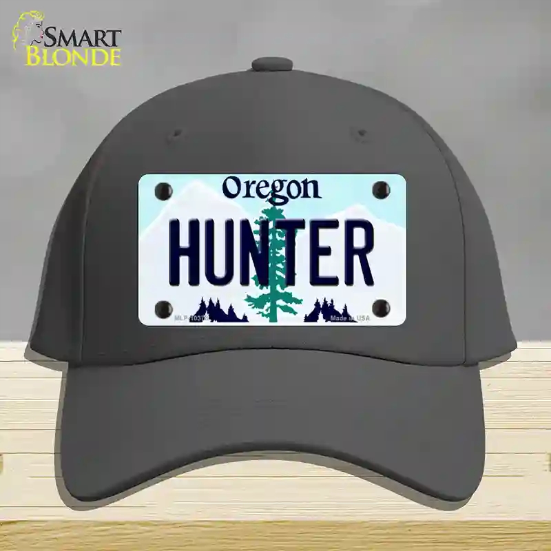 HAT04-MLP-10378 Hunter Oregon Novelty License Plate Hat, Cotton - Charcoal
