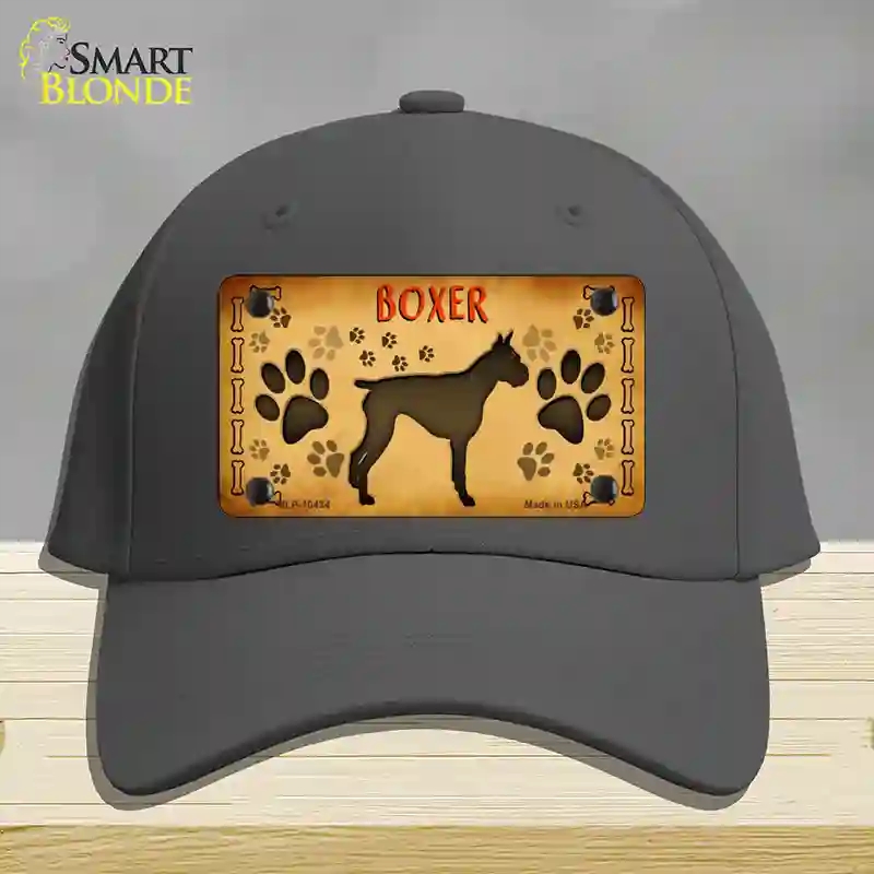 HAT04-MLP-10434 Boxer Novelty License Plate Hat, Cotton - Charcoal