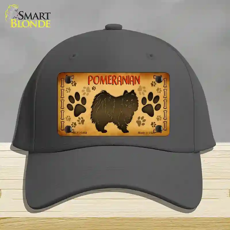 HAT04-MLP-10454 Pomeranian Novelty License Plate Hat, Cotton - Charcoal