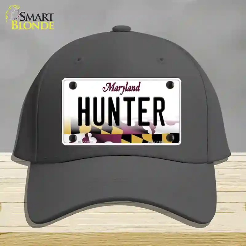 HAT04-MLP-10500 Hunter Maryland Novelty License Plate Hat, Cotton - Charcoal