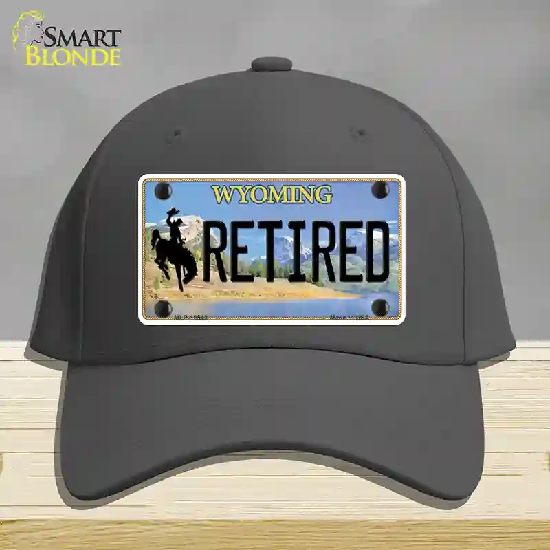HAT04-MLP-10543 Retired Wyoming Novelty License Plate Hat, Cotton - Charcoal