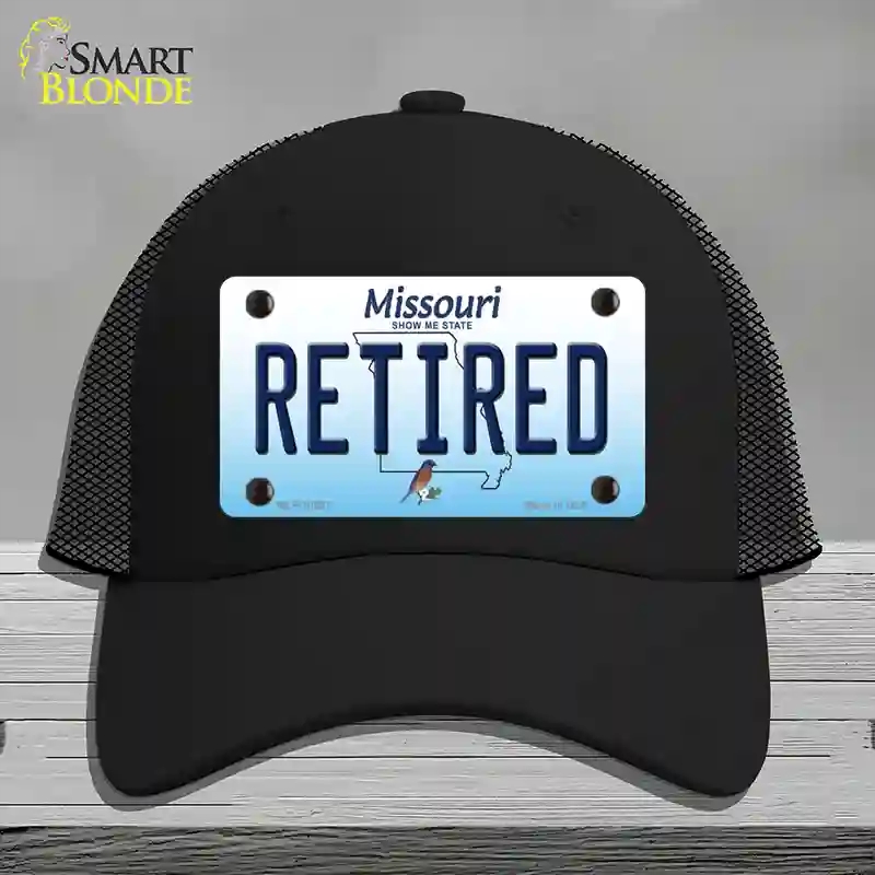 HAT01-MLP-10257 Retired Missouri Novelty License Plate Hat, Mesh - Black