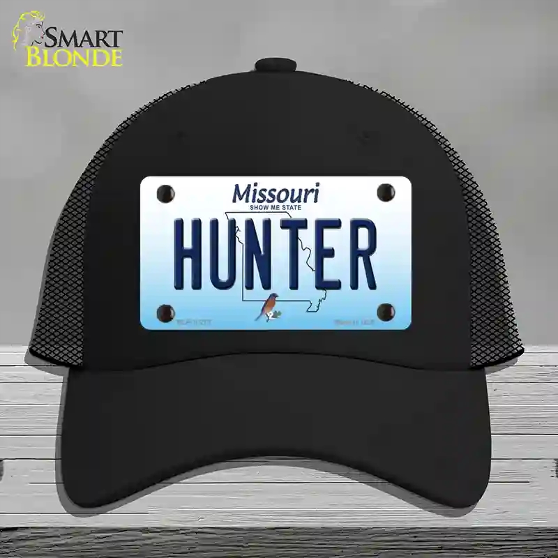 HAT01-MLP-10272 Hunter Missouri Novelty License Plate Hat, Mesh - Black
