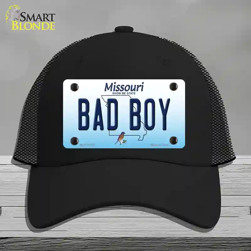 HAT01-MLP-10274 Bad Boy Missouri Novelty License Plate Hat, Mesh - Black