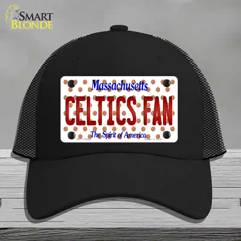 HAT01-MLP-10849 Celtics Fan Massachusetts Novelty License Plate Hat, Mesh - Black