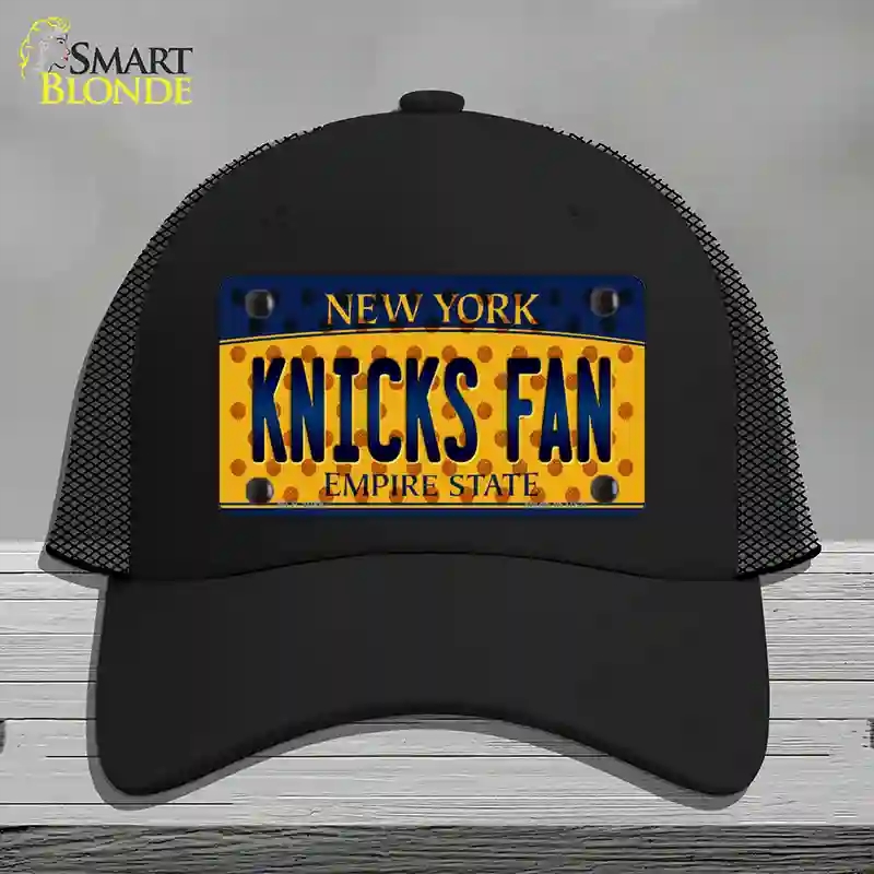 HAT01-MLP-10867 Knicks Fan   York Novelty License Plate Hat, Mesh - Black