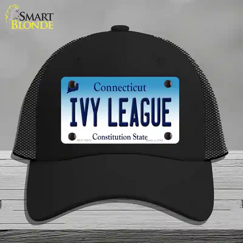 HAT01-MLP-10911 Ivy League Connecticut Novelty License Plate Hat, Mesh - Black