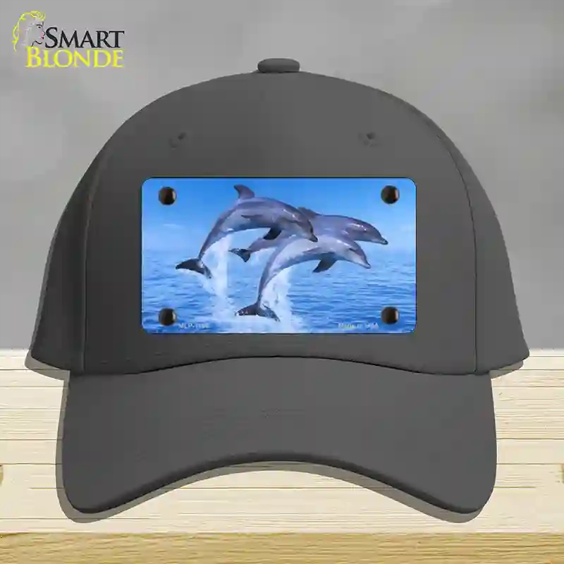 HAT04-MLP-1186 Dolphins Novelty License Plate Hat, Cotton - Charcoal