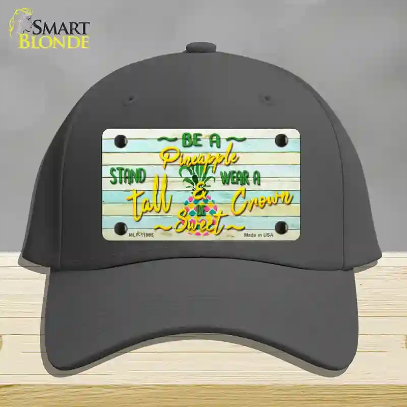 HAT04-MLP-11865 Be a Pineapple Novelty License Plate Hat, Cotton - Charcoal
