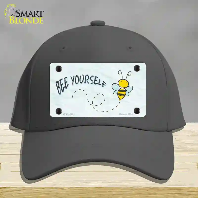 HAT04-MLP-11891 Bee Yourself Novelty License Plate Hat, Cotton - Charcoal