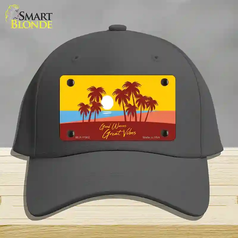 HAT04-MLP-11902 Good Waves Great Novelty License Plate Hat, Cotton - Charcoal