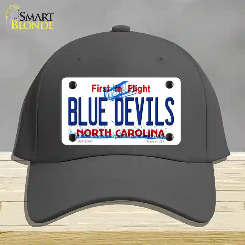 HAT04-MLP-12107 Blue Devils North Carolina State Novelty License Plate Hat, Cotton - Charcoal