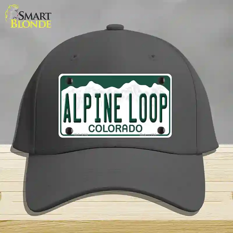 HAT04-MLP-12148 Alpine Loop Colorado Novelty License Plate Hat, Cotton - Charcoal