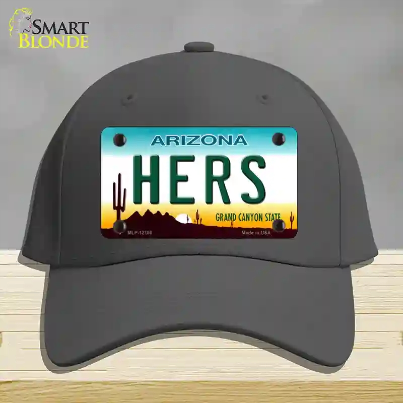 HAT04-MLP-12180 Hers Arizona Novelty License Plate Hat, Cotton - Charcoal