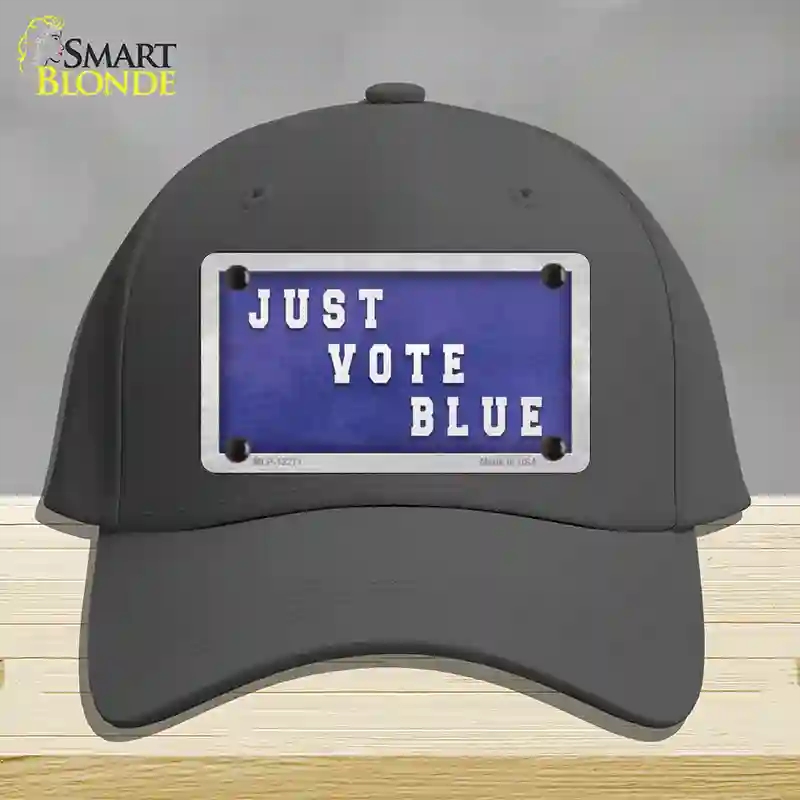 HAT04-MLP-12271 Just Vote Blue Novelty License Plate Hat, Cotton - Charcoal