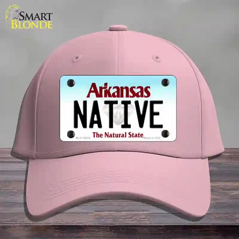 HAT05-MLP-10055 Native Arkansas Novelty License Plate Hat, Cotton - Pink
