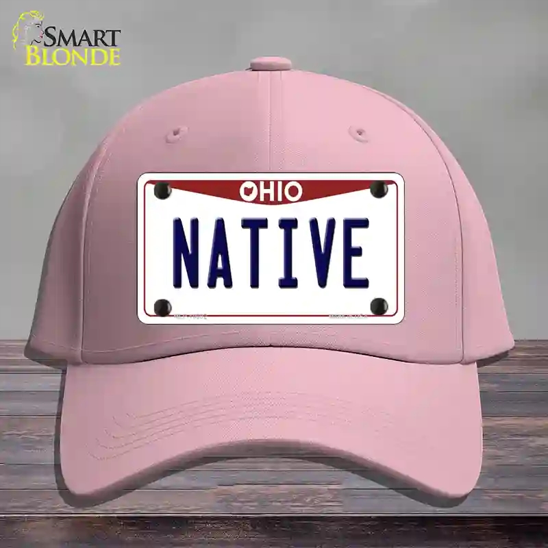 HAT05-MLP-10092 Native Ohio Novelty License Plate Hat, Cotton - Pink