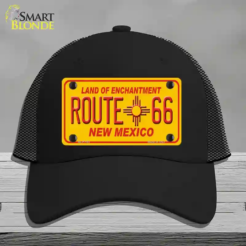 HAT01-MLP-103 Route 66   Mexico Novelty License Plate Hat, Mesh - Black