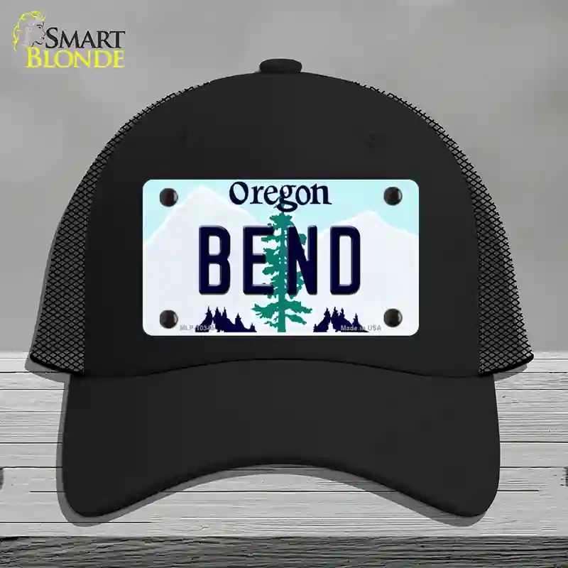 HAT01-MLP-10345 Bend Oregon Novelty License Plate Hat, Mesh - Black