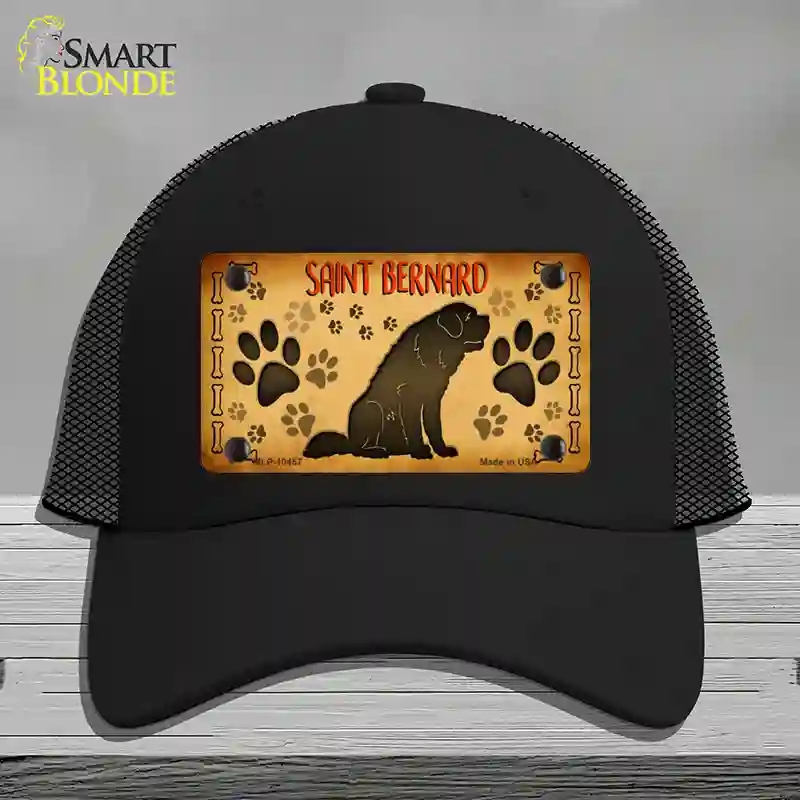 HAT01-MLP-10457 Saint Bernard Novelty License Plate Hat, Mesh - Black