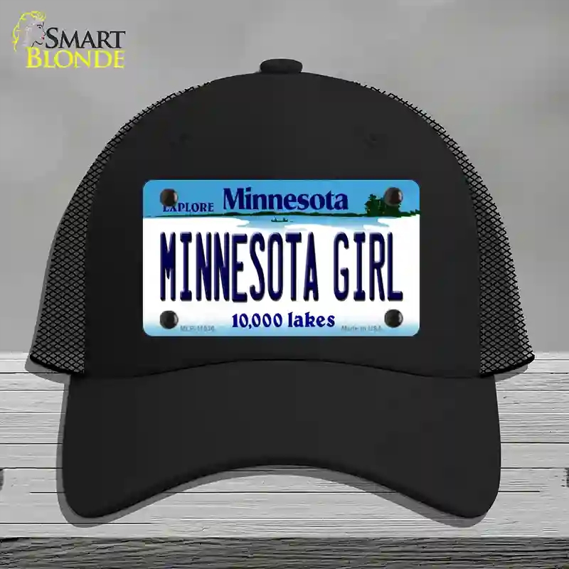 HAT01-MLP-11036 Minnesota Girl Novelty License Plate Hat, Mesh - Black
