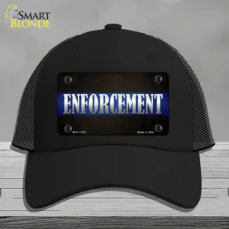 HAT01-MLP-11051 Enforcement Novelty License Plate Hat, Mesh - Black