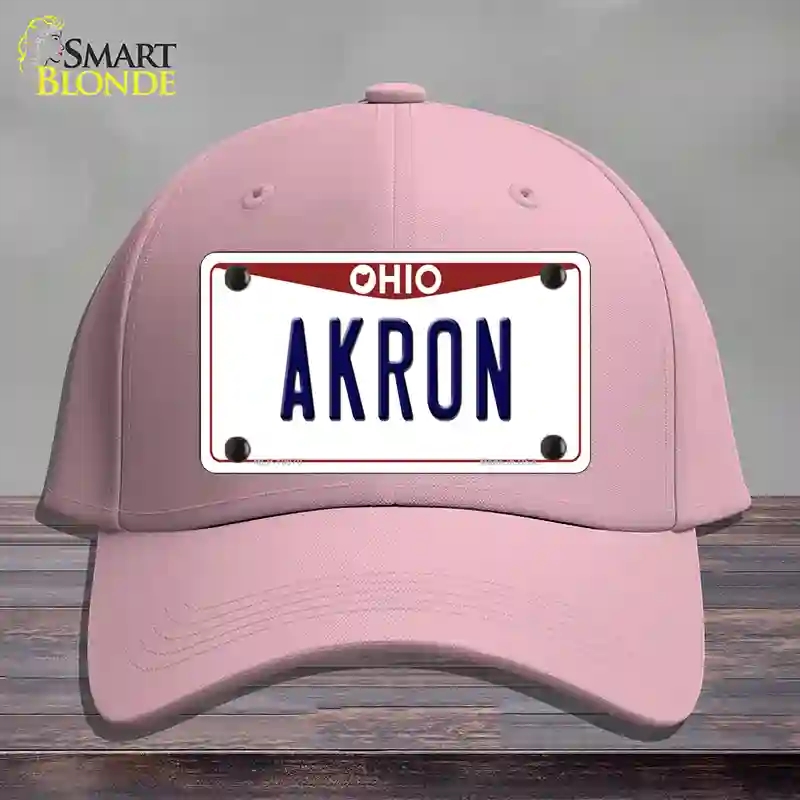 HAT05-MLP-10070 Akron Ohio Novelty License Plate Hat, Cotton - Pink