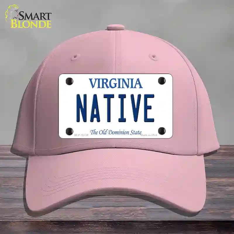 HAT05-MLP-10136 Native Virginia Novelty License Plate Hat, Cotton - Pink