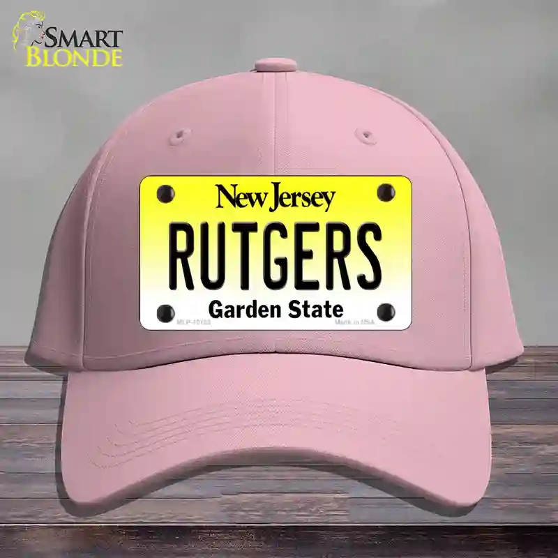 HAT05-MLP-10182 Rutgers   Jersey Novelty License Plate Hat, Cotton - Pink